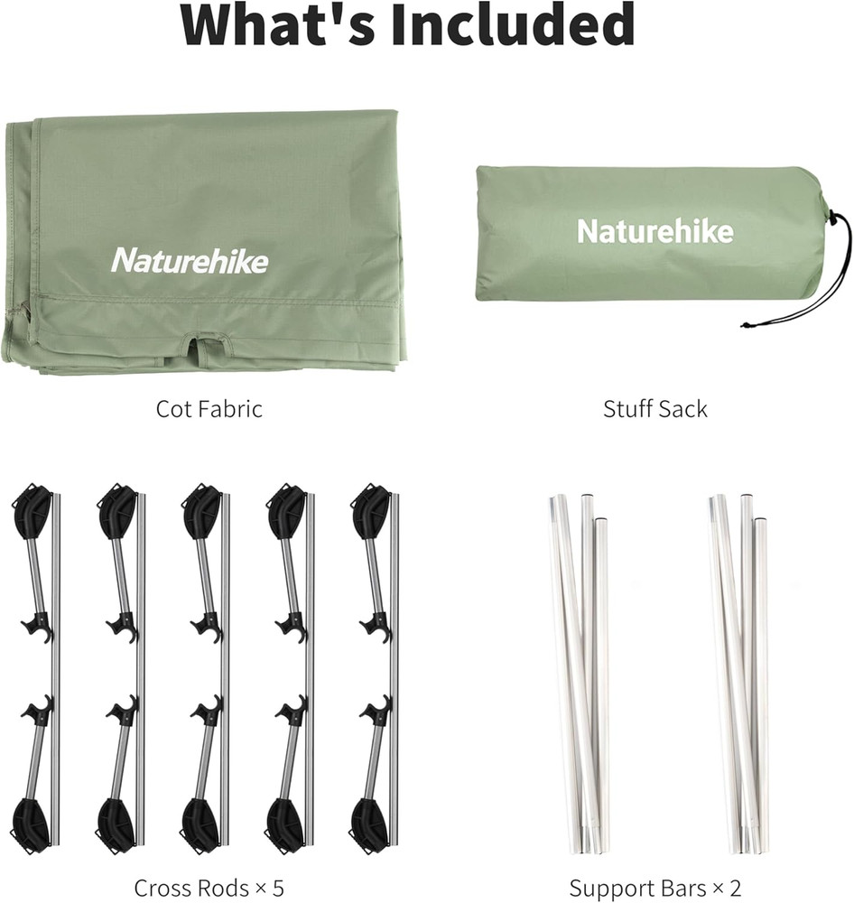 Greenwild Camping Cot, Ultralight Folding Backpacking Cot, 60-Second Easy Set-Up