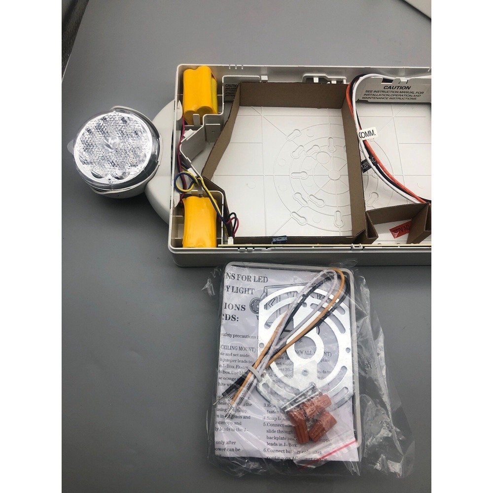 LED Exit Sign Emergency Light Compact Combo single face w/Battery Backup *READ