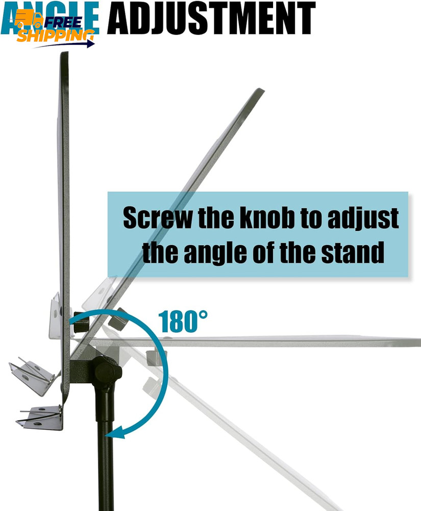 Sheet Music Stand Lightweight with Carrying Bag - Iron Panel, Portable ✅