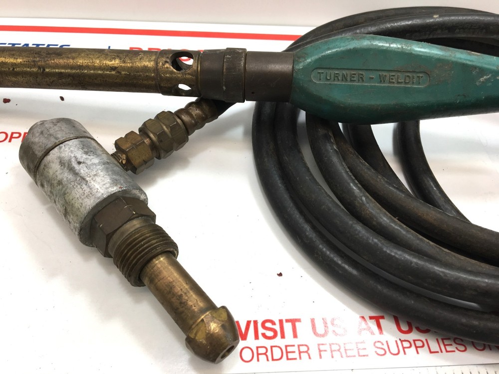Turner-Weldit Burner Torch Welding Handle - Hose - Regulator - Large Tip