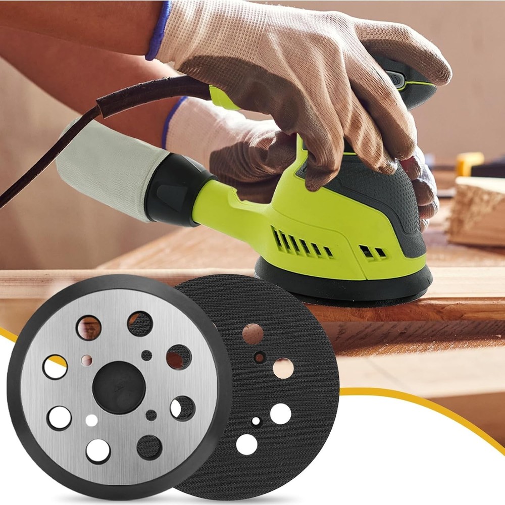 4-Pack 5" Hook & Loop Sander Pads for Ryobi & More