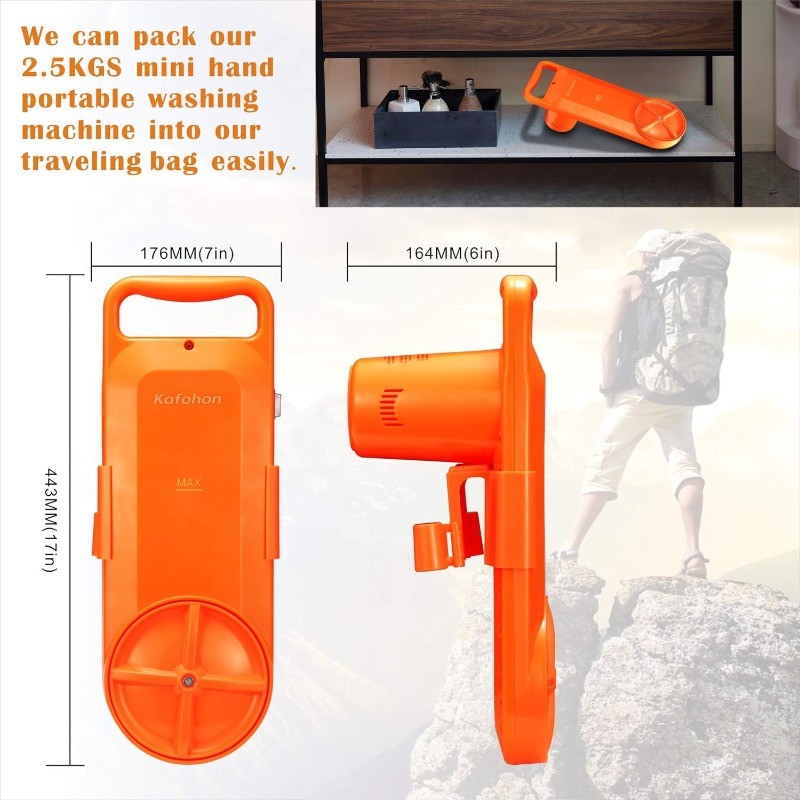 Portable Washing Machine Small Mini Hand Compact Semi Automatic Washer Laundry