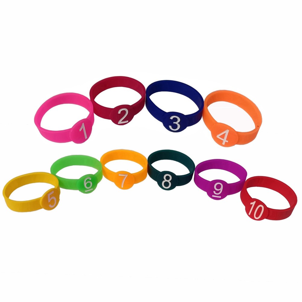 10 Pack Silicone Colored Identification ID Ring Cap for Sennheiser Bodypacks