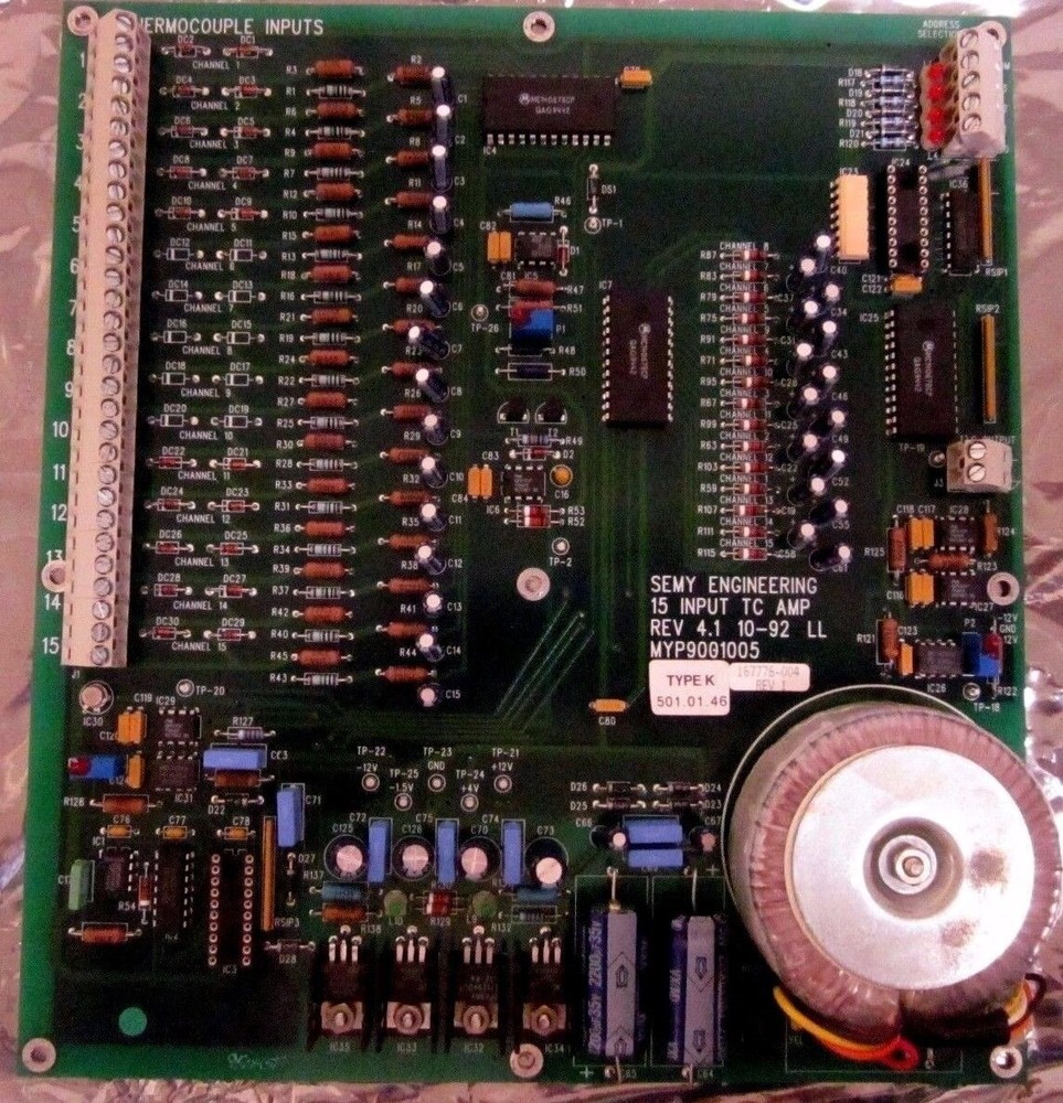 SEMY ENGINEERING T/C AMPLIFIER 15 INPUT 501.01.46 Type K  MYP9001005