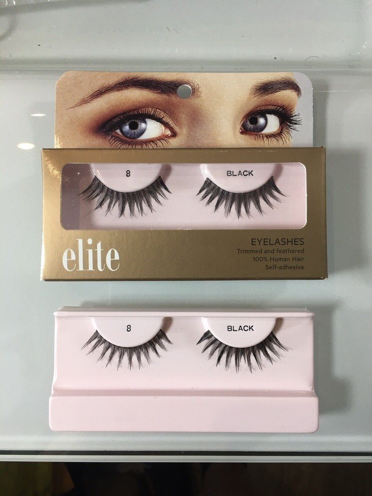 Elite Cosmetics False Eyelashes #8 Black