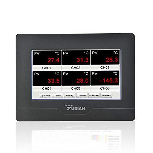 7-Inch Touch Screen 6-Zone Temperature Indicator/Panel Meter