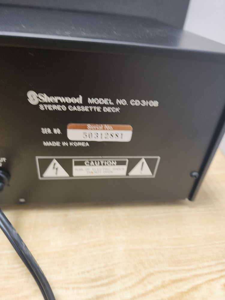 Sherwood Stereo Cassette Deck CD310B Untested