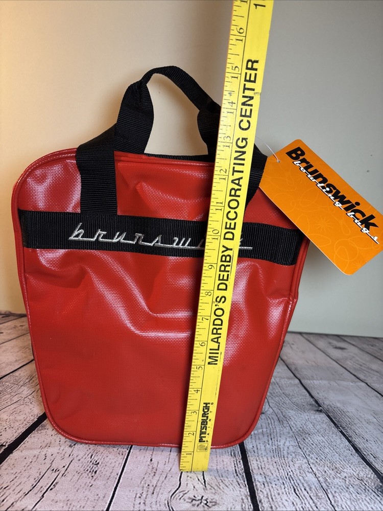 Red Brunswick Bowling Bag With Tag