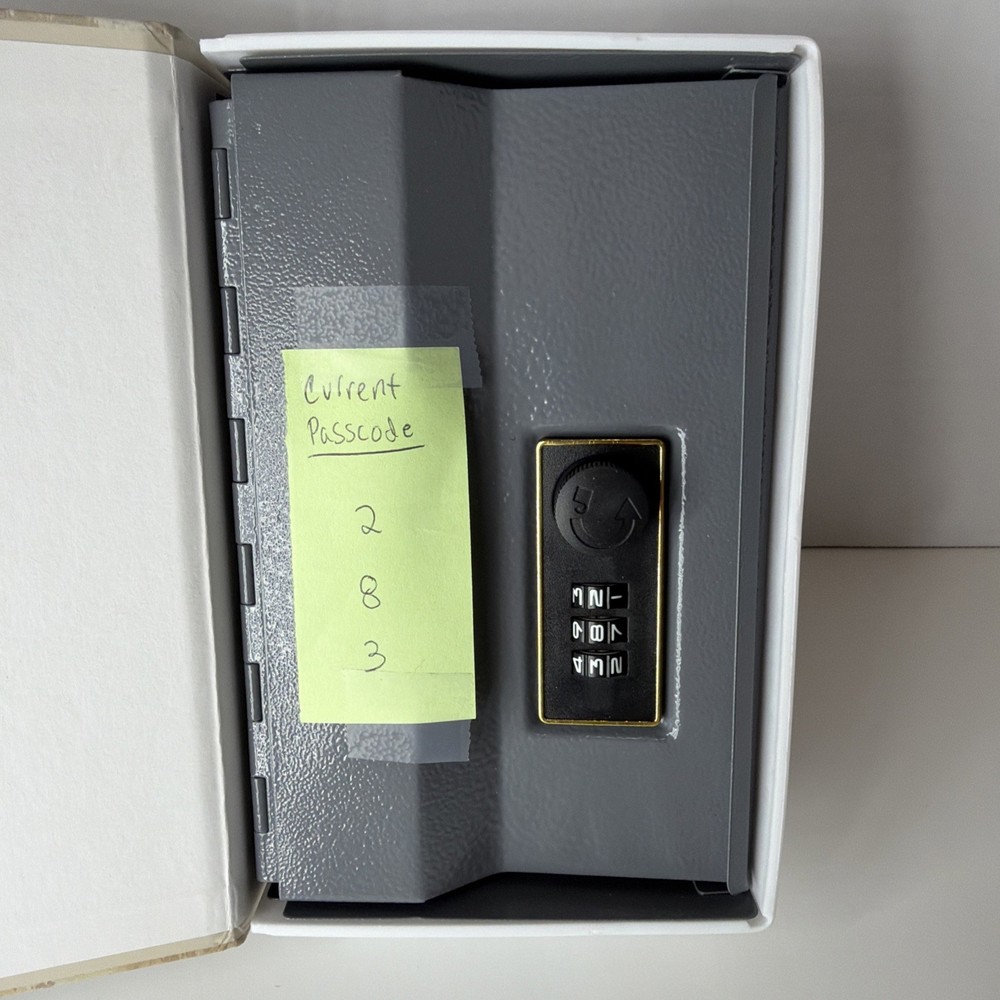 Paris/Eiffel Tower Book Storage Lock Box with Code and Instructions