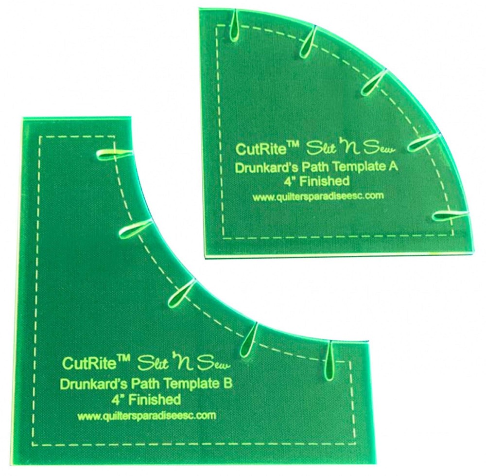 Quilter's Paradise Drunkards Path Template, Green