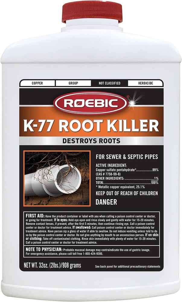 K-77 Root Killer - Sewer Septic Systems Pipe Clearing Stops Growth Safe Plumbing