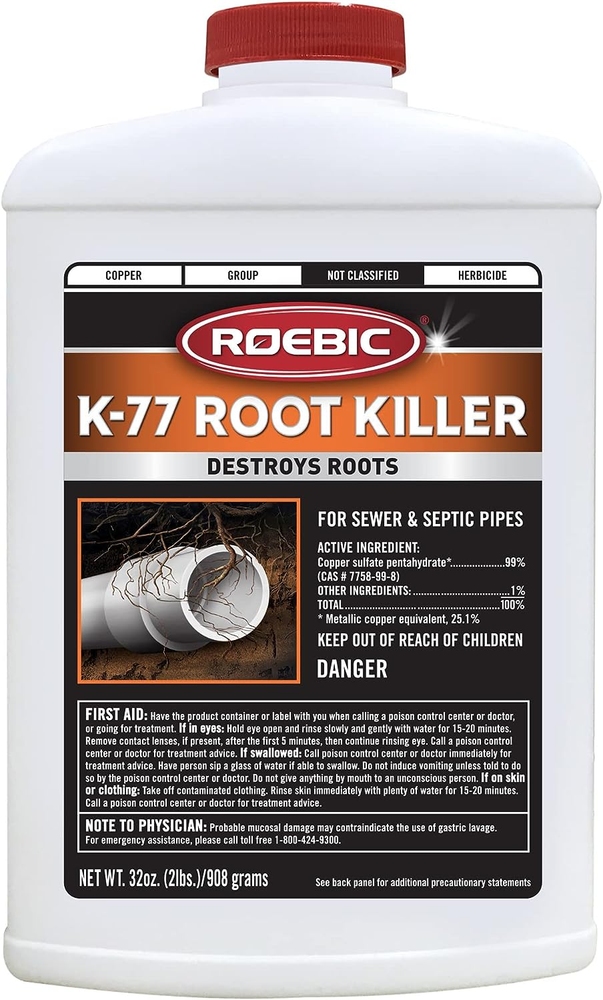 K-77 Root Killer - Sewer Septic Systems Pipe Clearing Stops Growth Safe Plumbing