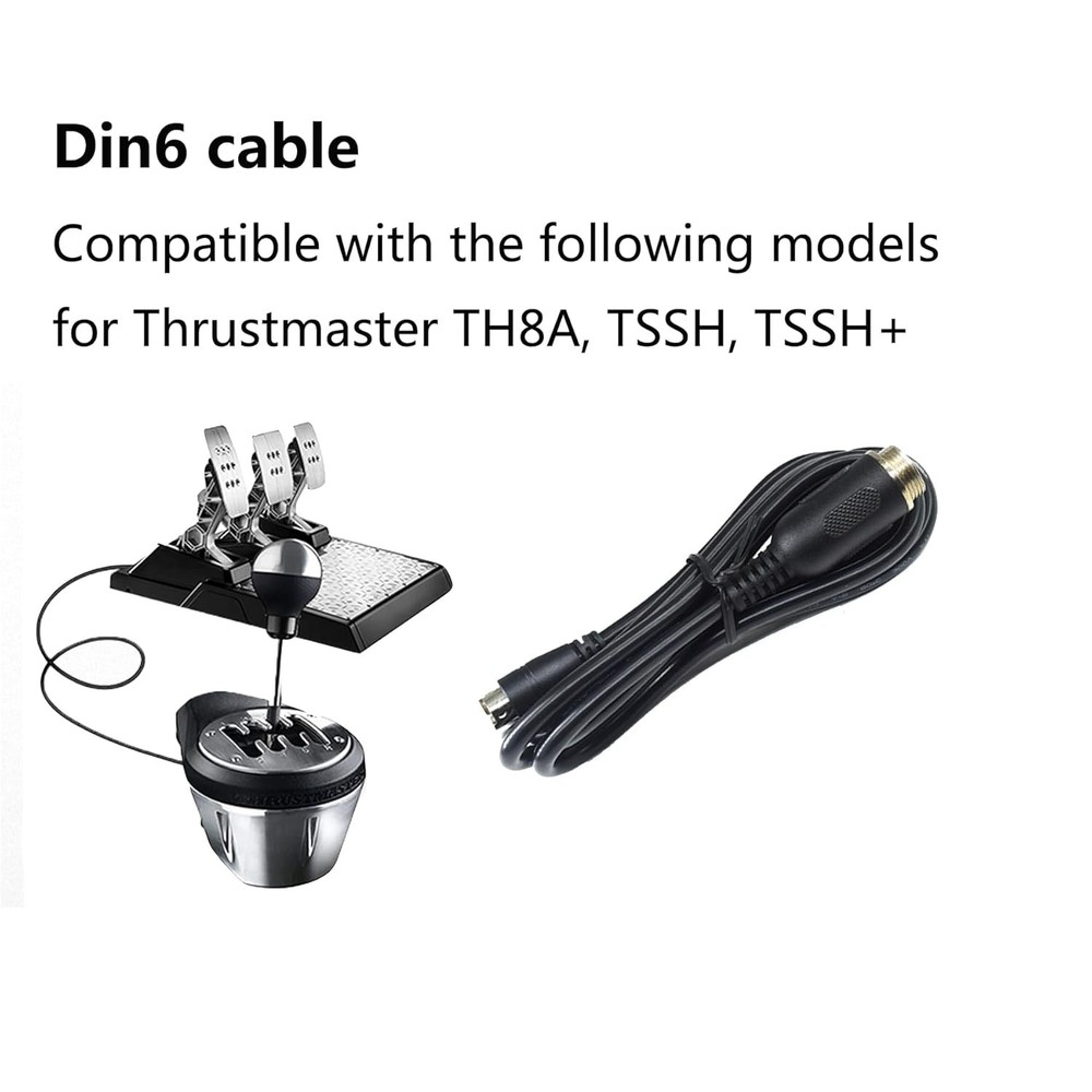 Connection Din6 USB Cable Adaptation Fit for Thrustmaster TH8A Cable...