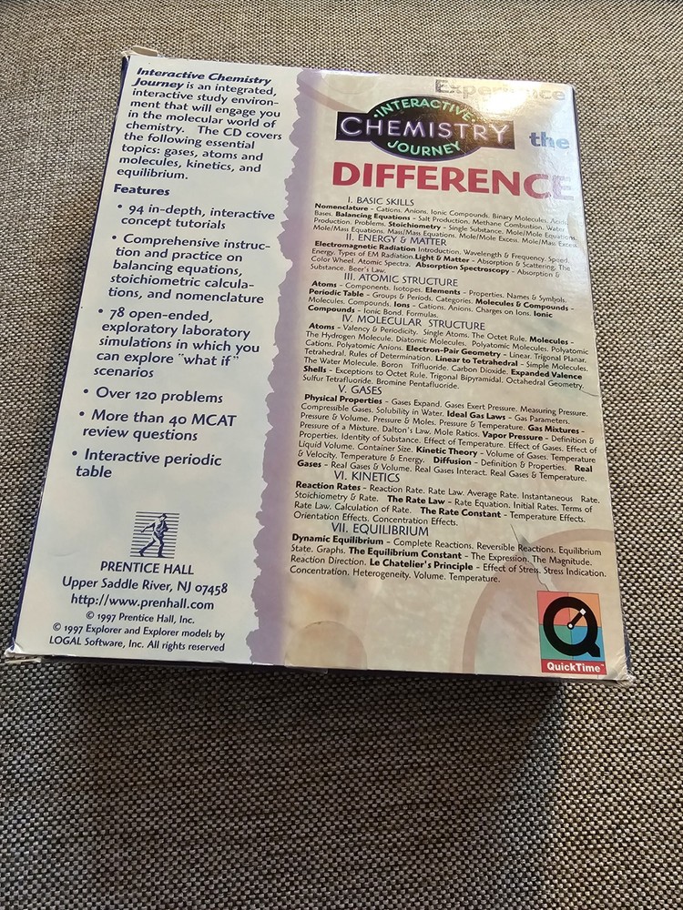 Interactive Chemistry Journey Leaning CD Opened Box