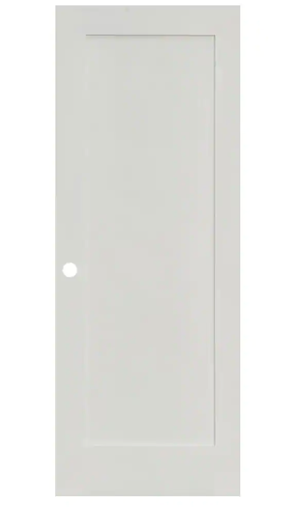1 Panel Primed Flat Mission Shaker Stile & Rail Solid Core Doors 8'0 Ht. Prehung