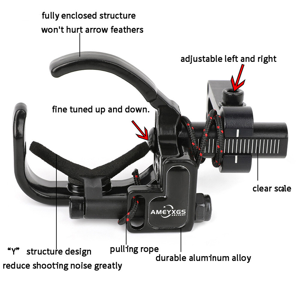 Archery Drop Away Arrow Rest Launcher Micro Adjustable Compound Bow Hunting