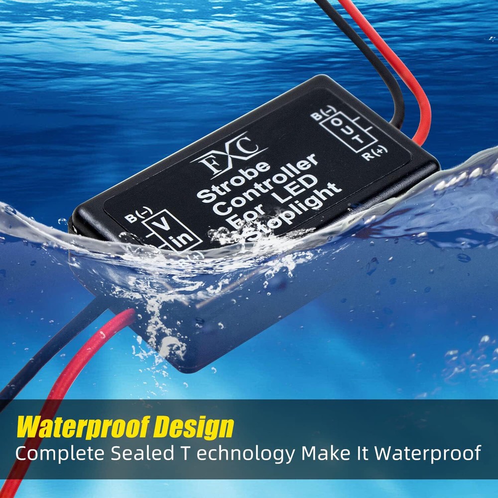 2x Flash Strobe Controller Flasher Module for LED Brake Light Tail Stop Light