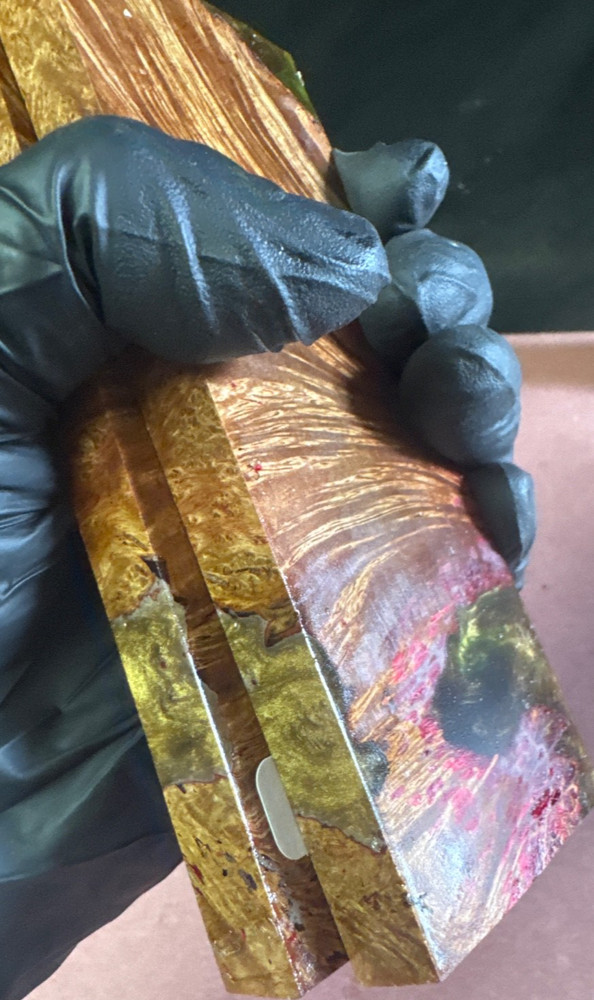 STABILIZED HYBRID MAPLE BURL,KNIFE SCALE,TOOL HANDLE