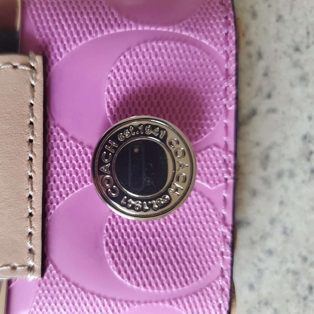 Coach Patterned Pink Golf Tee Holder with Divot Tool and Ball Marker