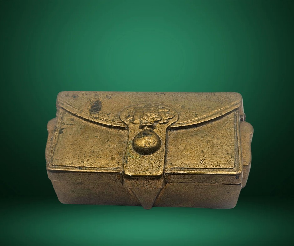 Brass Devided Trinket Box With Floral Designe (#723)