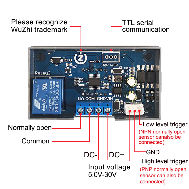 ZK-KTD2 DC 5V-30V Relay Switch Cycle Timing Delay Relay Switch Module