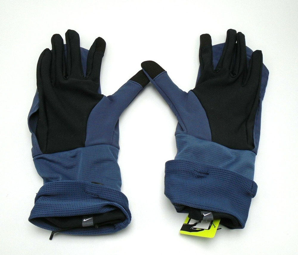 Nike Women's Transform Running Gloves / Mitt Thunder Blue/Black/Silver Medium