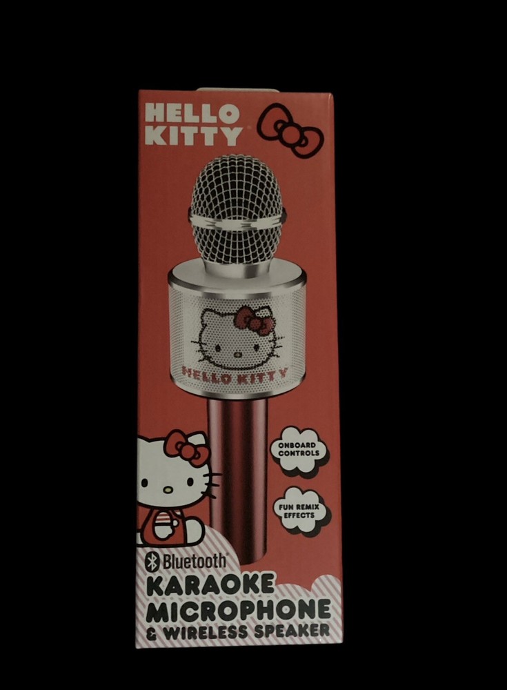 HELLO KITTY BLUETOOTH WIRELESS KARAOKE MICROPHONE ~RED