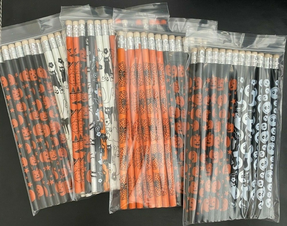 24 Pack - HALLOWEEN Pencils  Assorted Halloween Pencils 4 variations