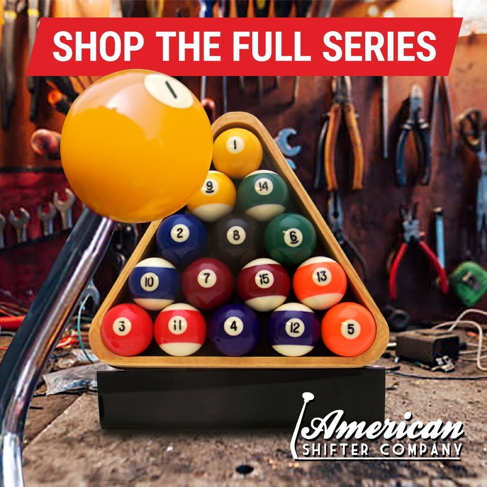Red Number 3 Solid Billiard Pool Ball Custom Shift Knob - Steel 16mm Insert -Car