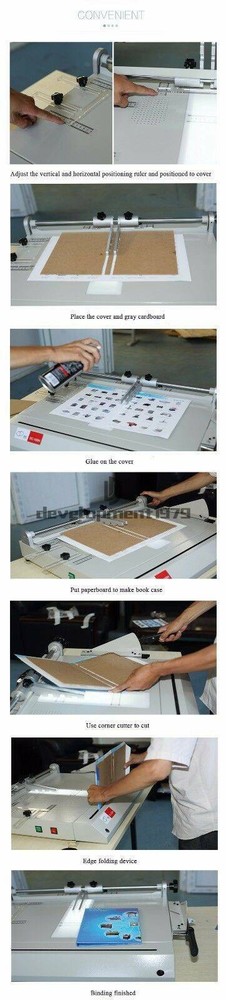 1PC Pro A3 Hard Cover Case Maker Desktop Hardback Hardbound Making Machine