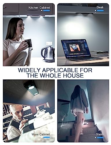 Under Cabinet Lights, Wireless Motion Sensor Light 10in-white light Black