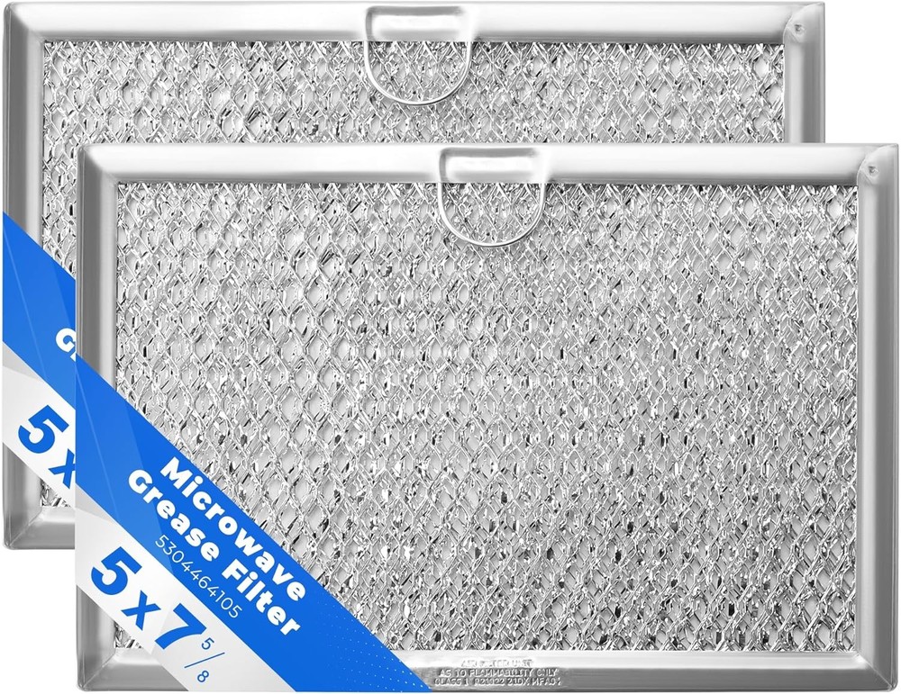 2 Pack Microwave Vent Filter Replacement (5" x 7-5/8")
