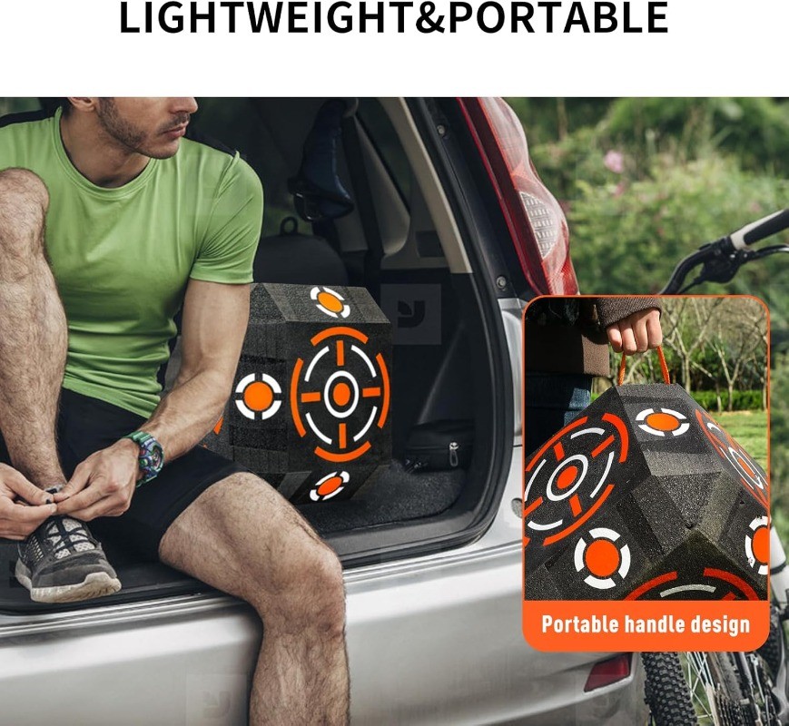 Multi-Sided Archery Target Block High Polymer Fiber Bow & Arrow Target