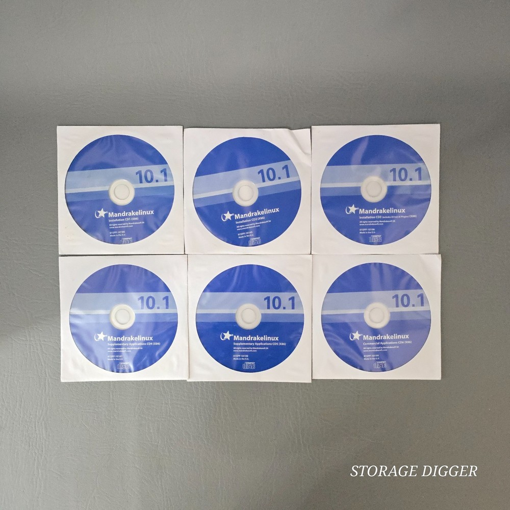 VTG Mandrake Linux 10.1 Powerpack Operating System Software 6 Installation CD's