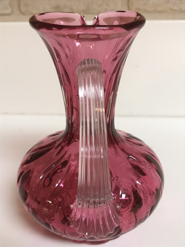 Pilgrim Cranberry Glass Creamer