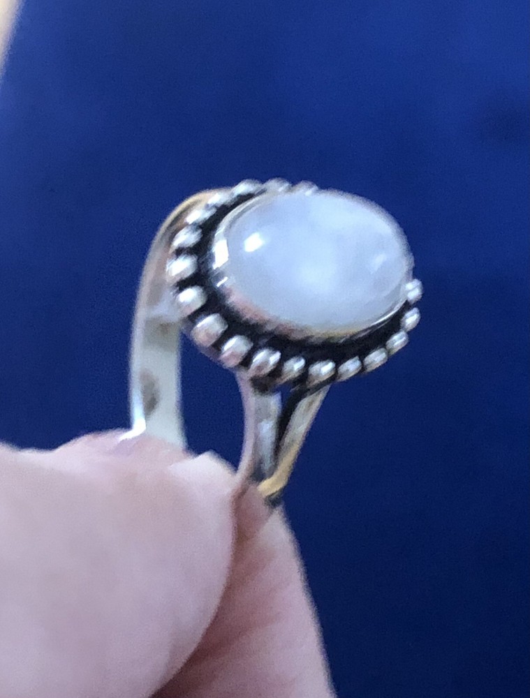 Dainty Moonstone Ring Size 7 Artisan Made Southwest