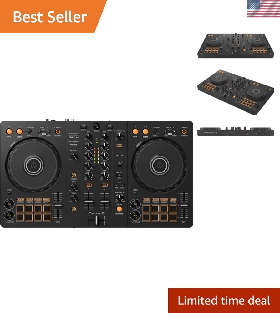 DDJ- 2-deck Rekordbox and Serato DJ Controller - Graphite
