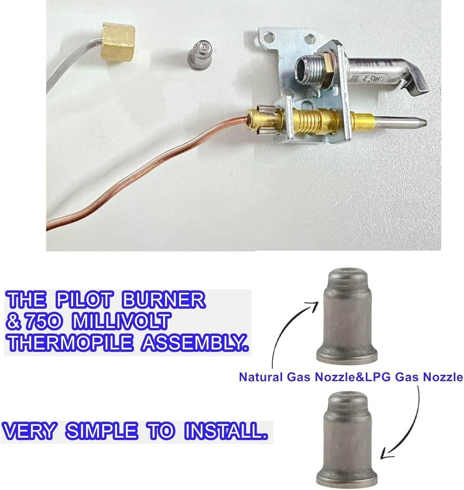 High-Quality 250-750 MV Thermopile Assembly for Natural Gas & Propane Furnaces