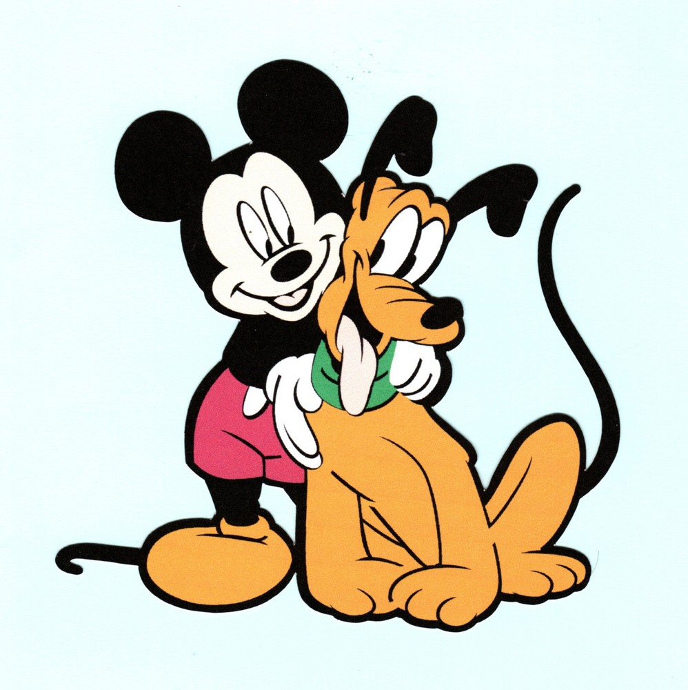 Mickey Mouse Die Cuts - Printed Mickey Mouse with Pluto, Multi-sizes available