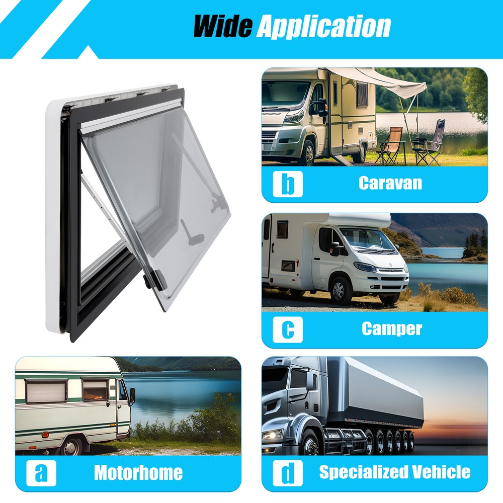 900x500mm Cut Out RV Caravan Camper Hinged Push Window Ventilation Hatch MG16RW