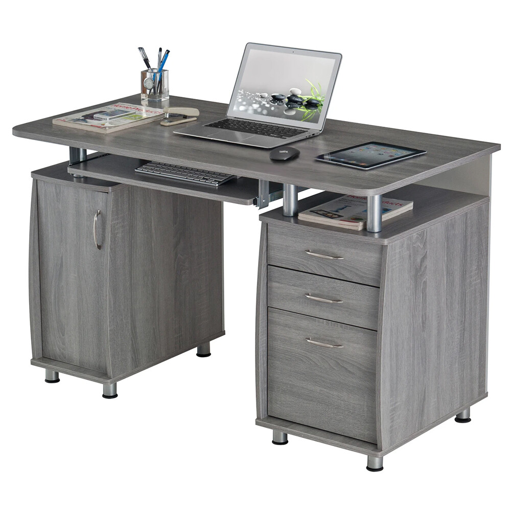 Techni Mobili Complete Computer Desk Workstation with Multiple Storage Drawers