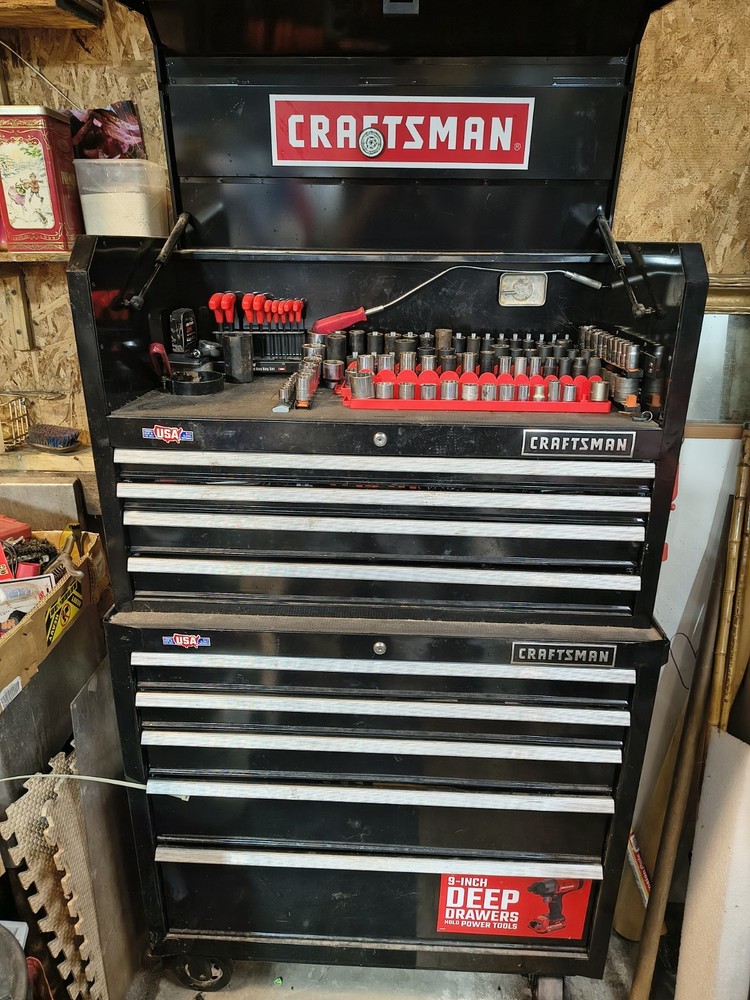 Craftsman Tool Box On Wheels 9 Drawer Electric Power The Boxes Nice Bottom Box