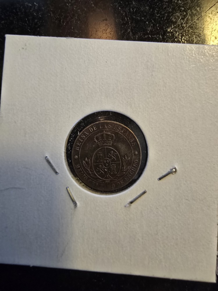 Spain 1/2 Centimo 1868