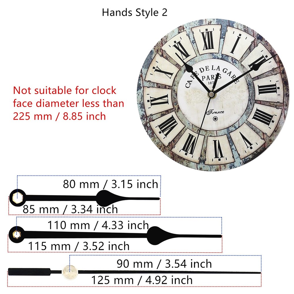 Quartz Clock Movement Continuous Sweep 4.5mm Shaft Replacement