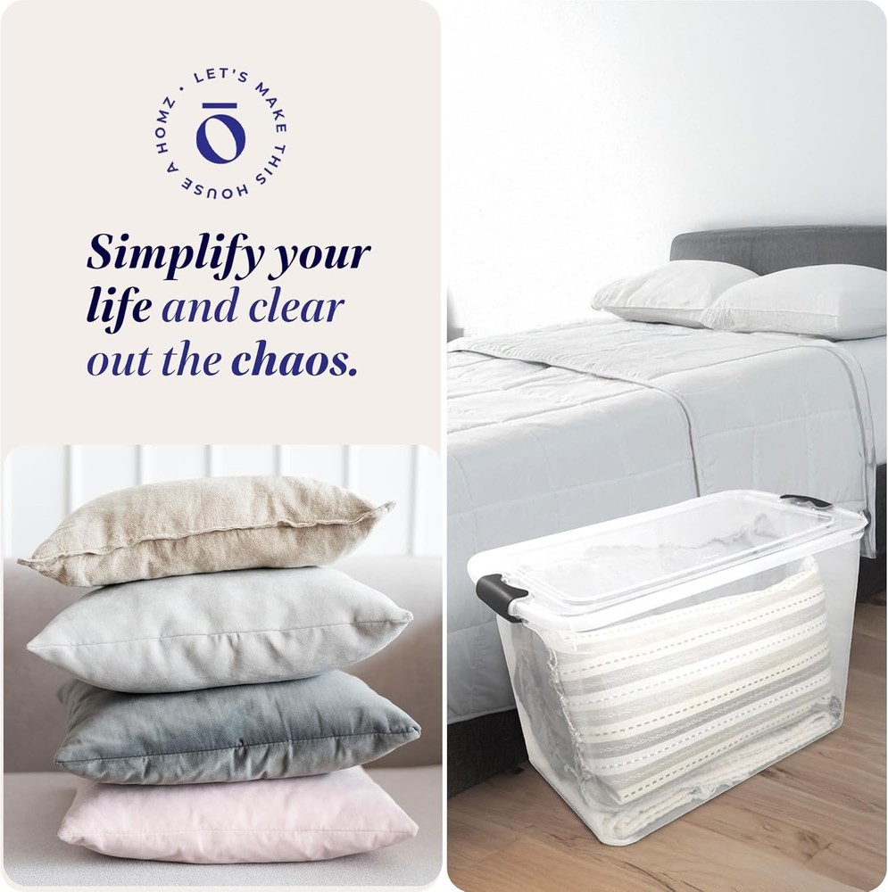 Versatile Stackable Container Boxes, 2-Pack, 112 Quart, Gray