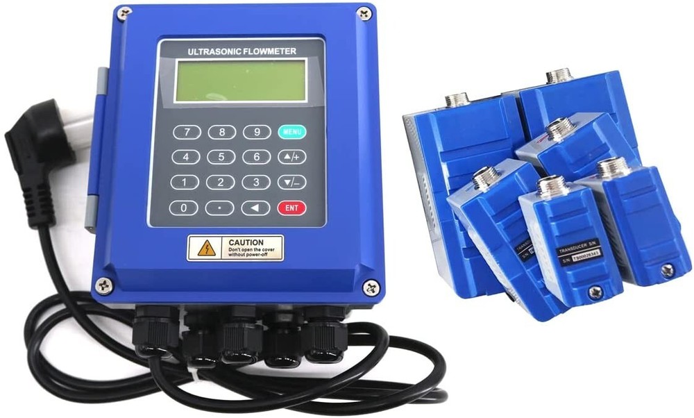 Ultrasonic Liquid Flow Meter Flowmeters With 3 Size Transducer DN25-6000mm