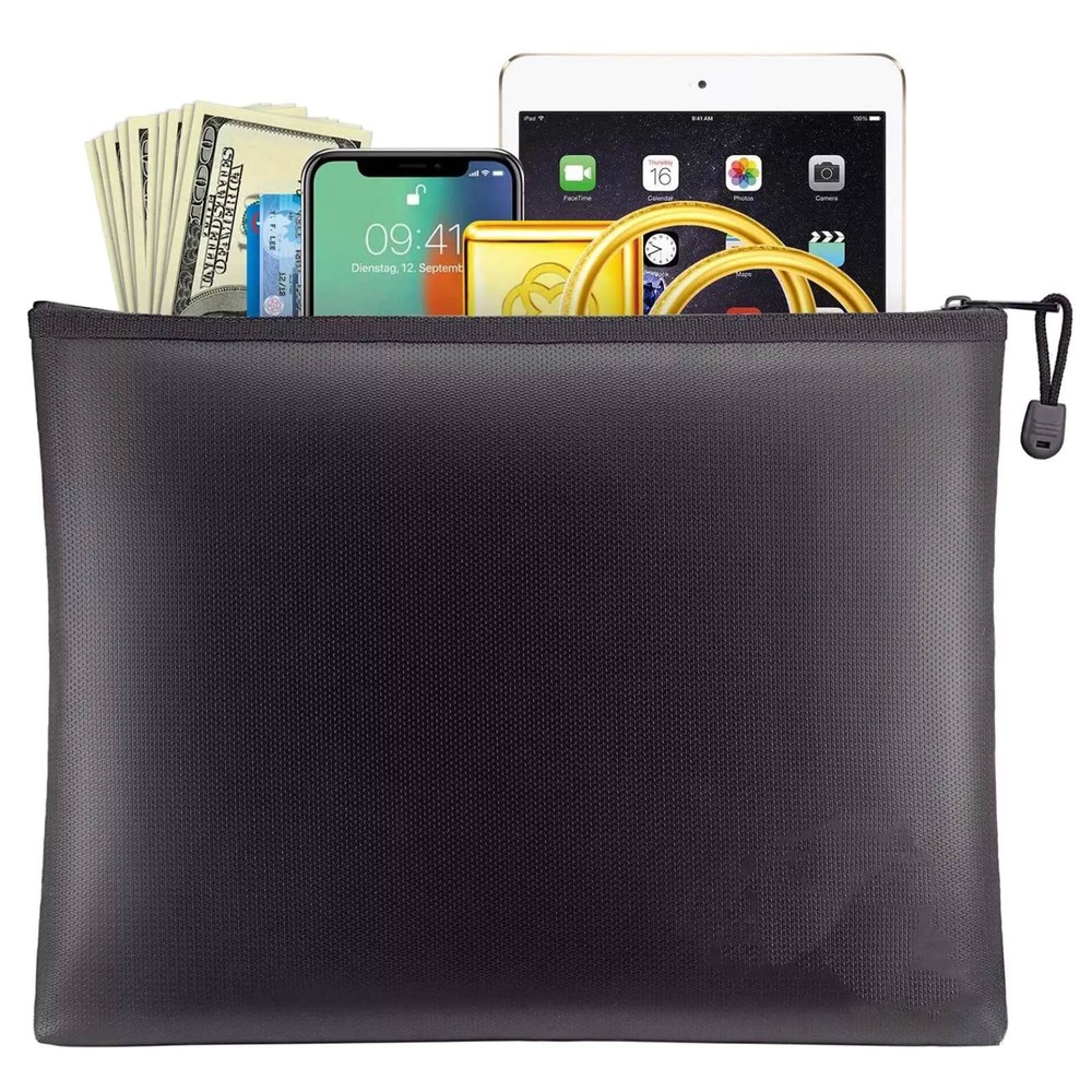 1 PC Fireproof Waterproof Document Envelope File Folder Cash Pouch Document Bag