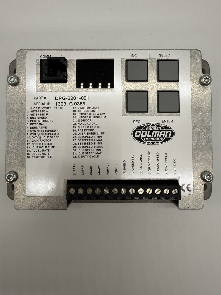 Barber Colman DPG-2201-001 digital controller NOS