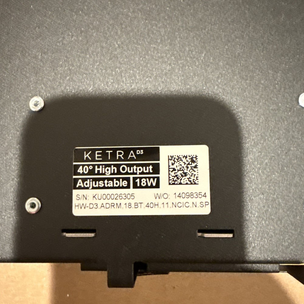 Ketra D3 18W Adjustable 40° HO Downlight Engine + Housing
