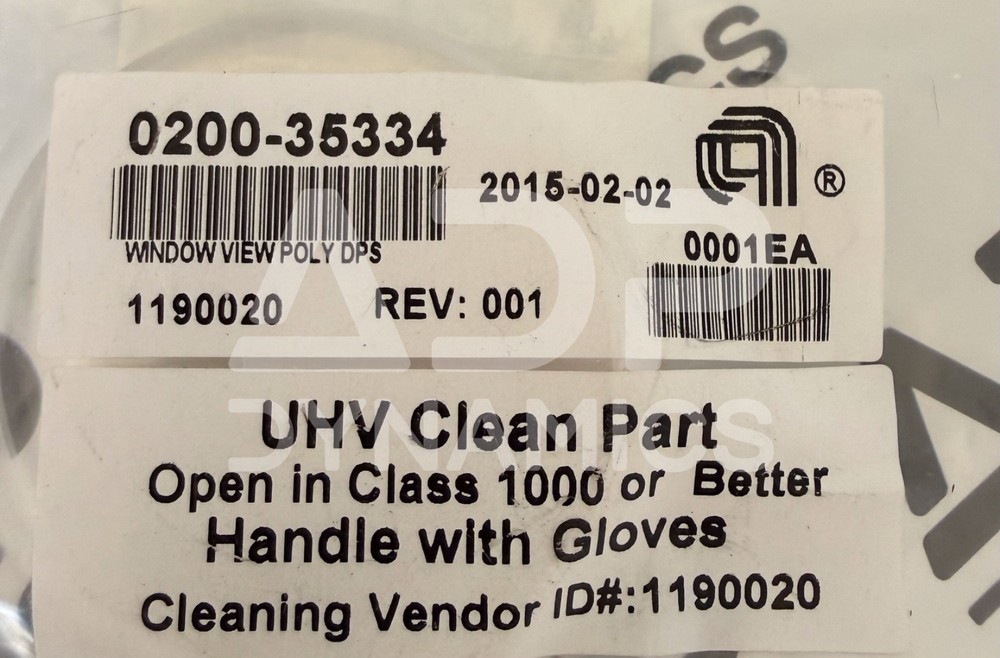 0200-35334 WINDOW, VIEW, POLY DPS - NEW, AMAT